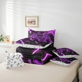 thumbnail image 4 of Erosebridal Teens Gaming Bedding Twin Size, Purple Geometric Bed in a Bag Twin size, Honeycomb Bedroom Decor, Reversible, 4 of 6
