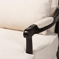 thumbnail image 6 of Baxton Studio Dion Cream Fabric and Wenge Brown Finished Wood Accent Chair, 6 of 11