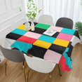 thumbnail image 2 of Yayeee Tablecloths 54" x 54" Rectangle Wrinkle Resistant Party Table Cover, Blue Checkered Pattern, 2 of 8