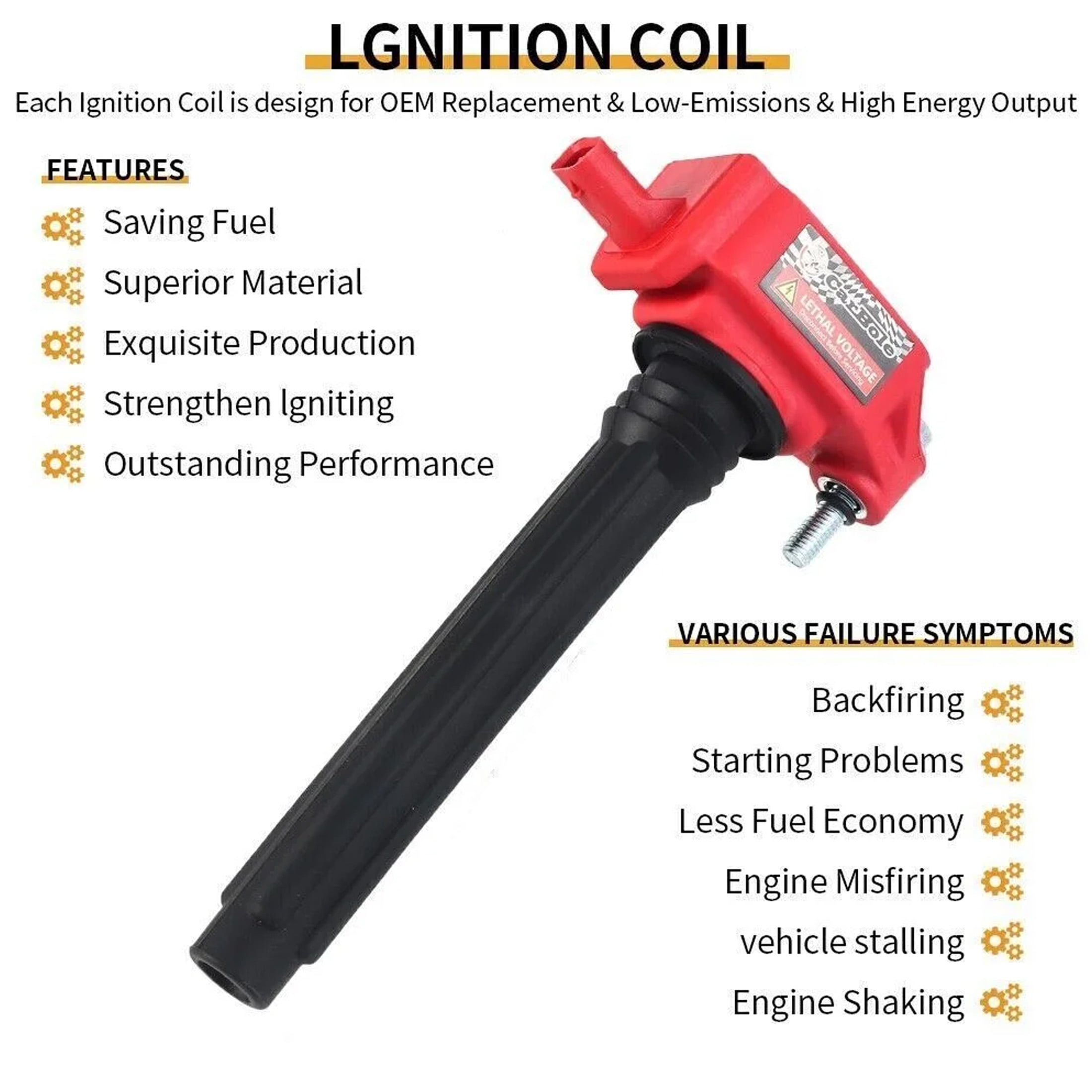 6 Pack UF648 Ignition Coil Pack and Platinum Spark Plug Compatible with Chrysler Dodge Jeep Ram 3.6L V6