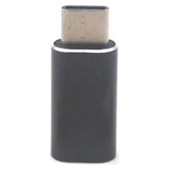 pitrice Adaptateur Rapide pour Cellulaire Alliage d'Aluminium Argent Or Noir Convertisseur Anti-Perte Mini Style Simple Connecteur Accessoires de Camping Noir
