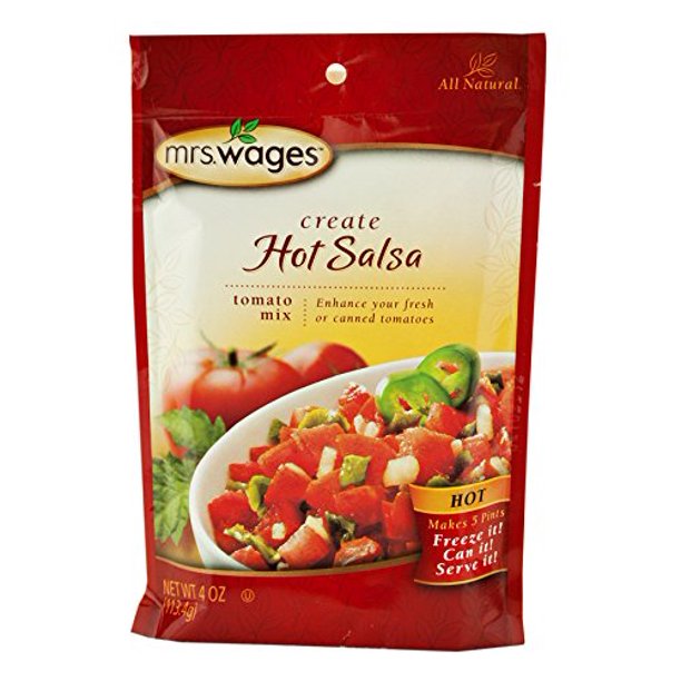 Mrs. Wages Create Your Own Salsa Mix in 4 oz. Packets (Hot Tomato Mix