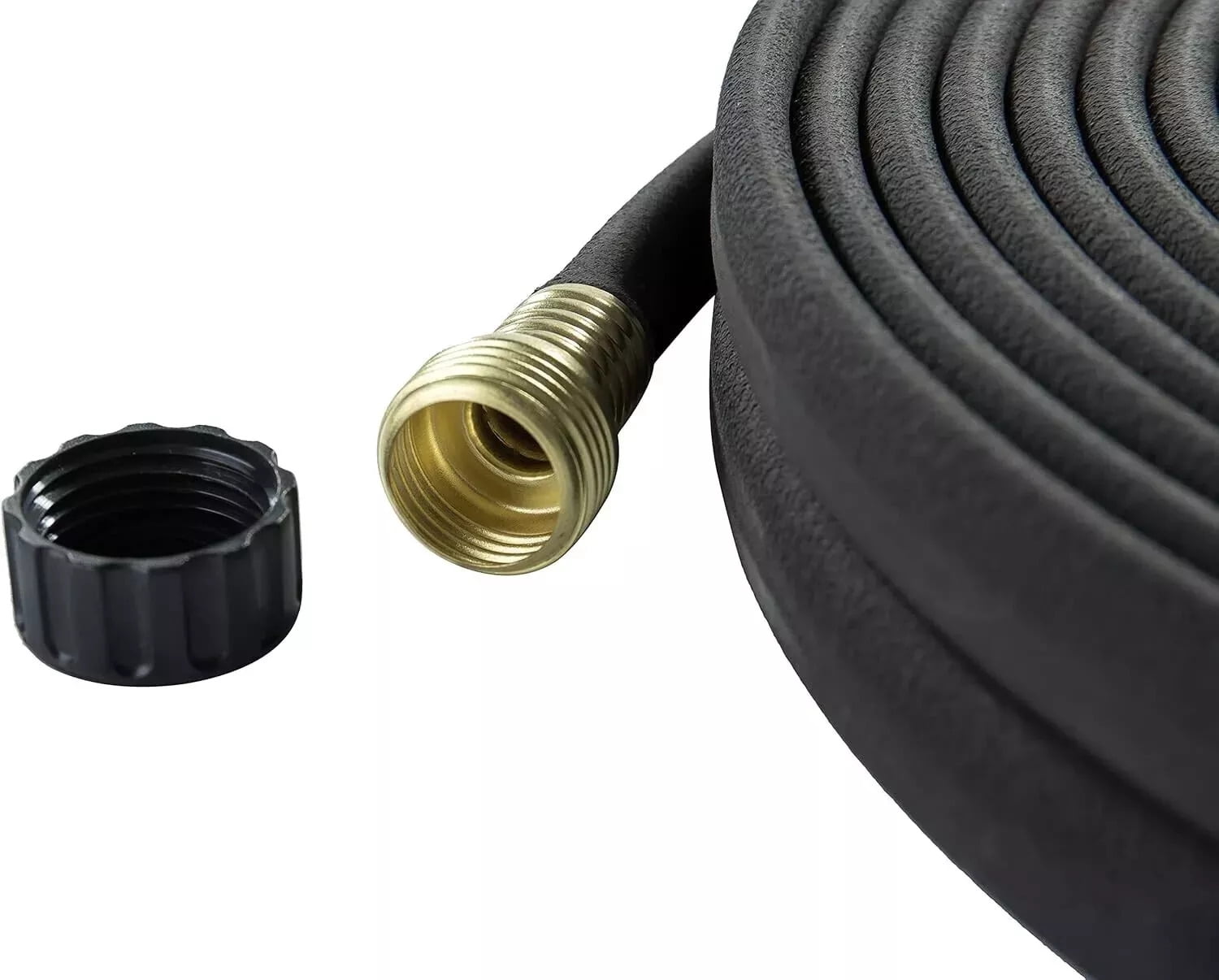 1/2" x 50ft Flat Soaker Hose, Brass Garden Drip Irrigation Hose, Leak-Proof, for Lawn & Plants