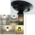 thumbnail image 3 of FSLiving RV Bell Wall Light Zipper Switch Glass 12V Retro Black RV Decorative Ceiling Light Hallway Light Fixtures Ceiling Mount, E26 E27 Industrial Semi Flush Mount for RV Camper, 3 of 6