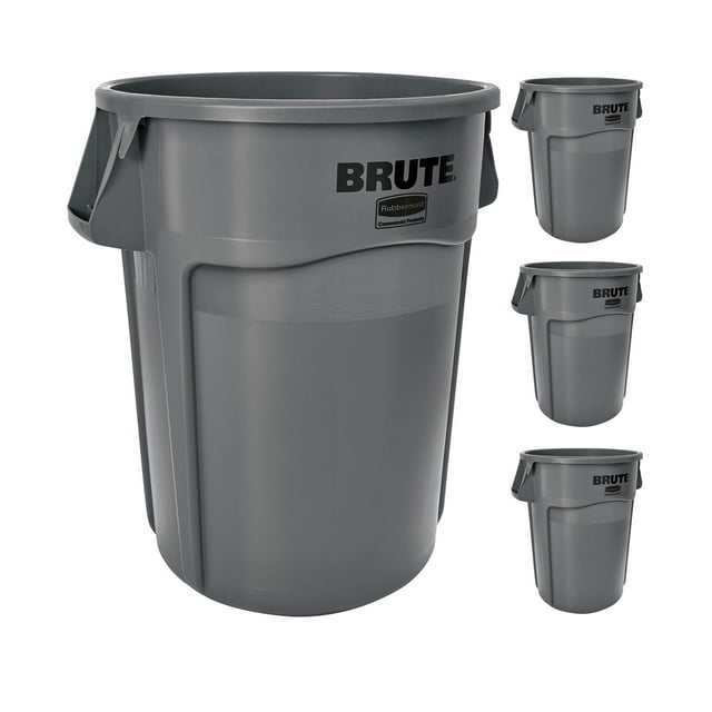 Contenedor de basura Rubbermaid Commercial BRUTE 44L gris x4