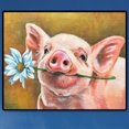 thumbnail image 1 of Cuadros Decorativos Kit de pintura por números DIY cerdo mano aceite arte imagen artesanía hogar pared decoración (H1720) Wdftyju embutido en tela, 1 of 9