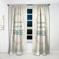 thumbnail image 2 of Designart 'Farmhouse Quote On Florals XV' Farmhouse Curtain Panel, 2 of 5