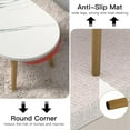 thumbnail image 5 of Small Coffee Table for Small Space, Low Table, Floor Table Desk for Sitting on The Floor, Japanese Coffee Table for Living Room, Tatami Tea Tables with Solid Wood Legs, Oval Coffee Tables, White, 5 of 16