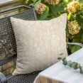 thumbnail image 3 of Throw Pillow Covers 18x18 Inch, Cream Botanical Decorative Pillow Cases for Couch Sofa Bed, Spring Summer Chic Wildflowers Cotton Linen Square Home Decor Pillowcases with Hidden Zipper, 3 of 9