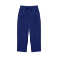 thumbnail image 5 of ClodeEU Women's Elastic High Waist Cropped Pants, Casual Loose Fit Capri Trousers with Pockets Navy,Women's Plus XL, 5 of 8