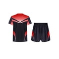 thumbnail image 2 of RUNQHUI Kids Unisex Boxing Shorts and Shirt Outfits Boxer Uniforms Boxing Clothes Set Red 8, 2 of 6