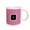 White, variant on 3drose, Pink and Grey Chevron Monogram Initial F, 11oz Mug