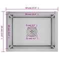 thumbnail image 5 of vidaXL 17.3-inch Kitchen Sink with Strainer, Top-Mount Sink Single Bowl, Silver Stainless Steel, 5 of 10