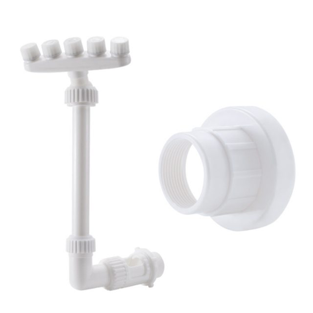 Adjustable Pool Fountain for Above Ground & Inground Pools, Five Nozzles Waterfall Sprinkler for Cooling