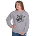 thumbnail image 4 of Popeye Sketch Old School Tattoo Style Sweatshirt for Men or Women Brisco Brands L, 4 of 6