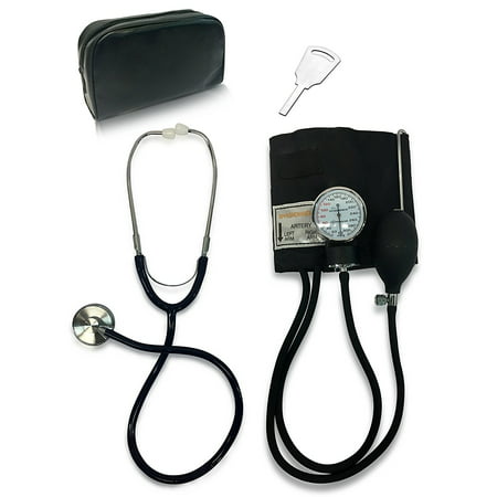 Primacare DS-9195 Classic Series Adult Blood Pressure Kit, Includes Sphygmomanometer with D-Ring Cuff and (Best Blood Pressure Cuff And Stethoscope Kit)
