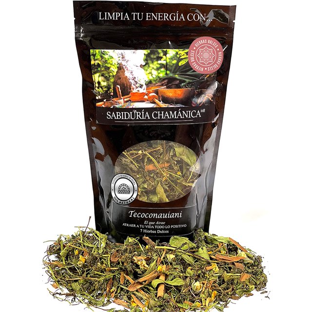 Baño de hierbas Tecononauiani - 7 hierbas Dulces - Actitud Positiva, hierbas de baño, natural, artesania, temazcal, vapor, tina, pies, relajacion, meditacion, bienestar, herbal, naturaleza SABIDURÍA CHAMÁNICA 7 Hierbas dulces