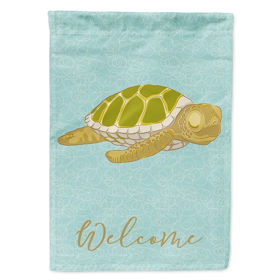 Carolines Treasures BB8570CHF Sea Turtle Welcome Flag Canvas House Size Large multicolor