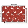 thumbnail image 6 of Christmas Table Mats 12x17 Inch Set of 4, Waterproof Plastic Placemats - Winter Snowflake & Deer Scene for Kitchen Dining Party Celebration, 6 of 6