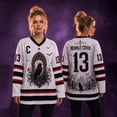 thumbnail image 5 of UDAUDU Women's Halloween Shirts Oversized V Neck Funny Spooky Crow Graphic Tee Holiday Long Sleeve Jersey Athletic Clothes M, 5 of 8