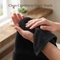 thumbnail image 3 of RIVERSIDE Hand Towel 6 Pack 16x28 Soft and Quick Dry Cotton Towels for Home Gym & Spa - Black, 3 of 8