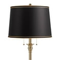 thumbnail image 2 of 360 Lighting Dyna Traditional 58" Tall Standing Floor Lamp Skinny Pole Pull Chain Gold Antique Brass Finish Drum Satin Black Shade, 2 of 5
