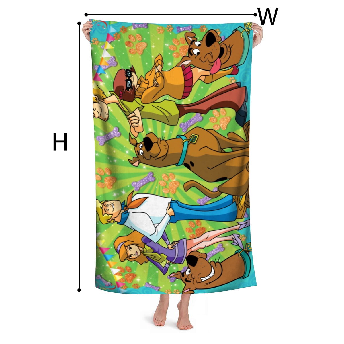 Scooby Gifts Beach Towel for Women Girl Birthday Inspired Fan Bath Outdoor Music Lover
