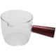 thumbnail image 1 of Glass Measuring Cup Espresso Shot Glass 75ml Triple Pitcher Barista Single Spouts With Wood Handle, 1 of 5