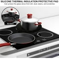 thumbnail image 4 of Silicone Induction Cooktop Scratch Protector Pad, GIXUSIL 9.5inch Thermochromic Mat for Stove Top Protector, Non-Slip Reusable Induction Cooktop Cover for Cooking (2 Pack), 4 of 7
