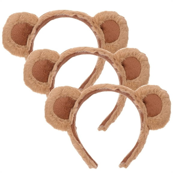 Plush Bear Ear Hairhoop for Adult, Brown Bear Ears Hair Hoop Headband for Girls,Bear Ears Headband, Bear Ear Hair Hoop Exquisite, Adorable Role Playing Accessory for Parties and Special Events