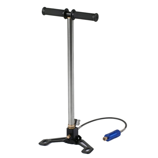 Pompe à Réservoir d'Oxygène de Plongée Pompe à Air Haute Pression Pompe à Main avec Manomètre pour Réservoir d'Air 0.5L