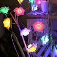 thumbnail image 3 of DYstyle LED Rose Flower String Fairy String Lights Artificial Flowers Lights Decorations For Christmas Anniversary Birthday Garden Party, 3 of 4