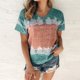 thumbnail image 1 of mfyjkho Tops Para Mujer, Blusas De Mujer, Blusas Casuales Holgadas De Moda Para Mujer, Camisetas Con Cuello Redondo Estampado, Blusas, Camisetas Estampadas Tops Para Mujer Xxl, 1 of 5