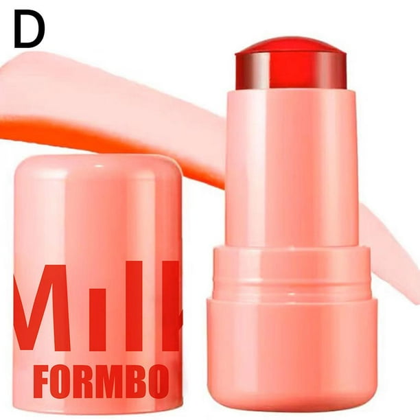 Brillo labial con rubor y gelatina de frutas en barra, rostro perezoso, tono de piel uniforme, color brillante, brillo labial fácil de aplicar