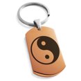 thumbnail image 1 of Stainless Steel Yin Yang Engraved Dog Tag Keychain Keyring, 1 of 1