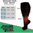 thumbnail image 4 of 3 Pack Plus Size Compression Socks for Women & Men, 20-30 mmhg Extra Wide Calf Knee High Stockings for Circulation Support(XXL), 4 of 7