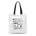 thumbnail image 1 of JSDART Sac Fourre-Tout en Toile Je Suis à Toi et Tu Es à Moi Sac d'Épicerie Réutilisable Durable Moderne, 1 of 1