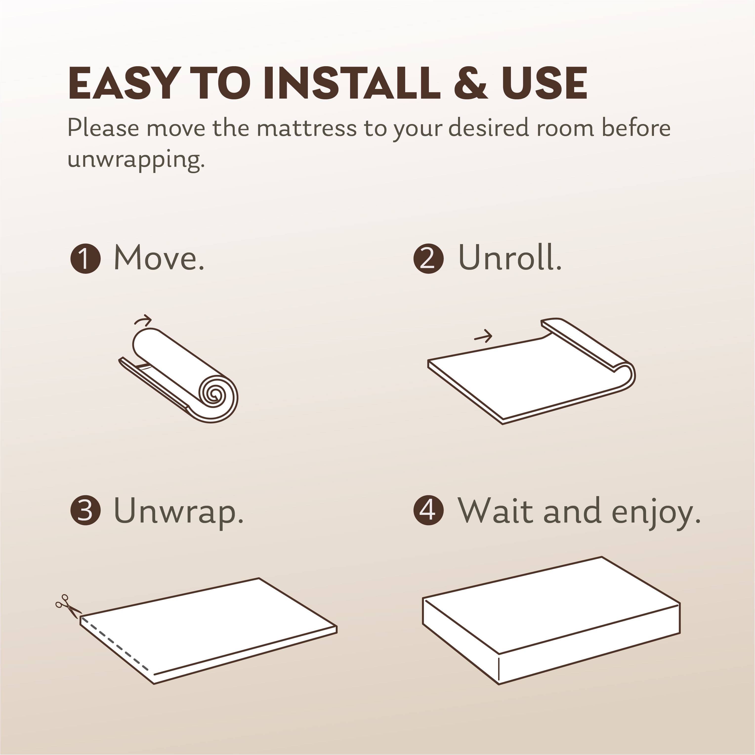 EGOHOME 4 inch Tri-Folding Memory Foam Twin Mattress, Portable Guest Bed in a Box