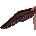 thumbnail image 5 of MARSHAL Personalized Date Men's RFID Blocking Genuine Leather Bifold Multi-Card Center Flap Wallet RHU Brown, 5 of 6