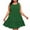 Green(Trending), variant on Mingw Ladies Babydoll Dresses Wrap V Neck Short Flared Sleeve Wedding Guest Dress Smocked Ruffle Hem Mini Dress XXXXL