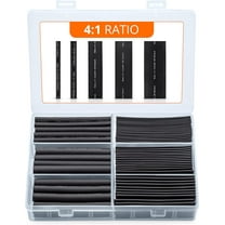 Wirefy 95-Piece Heat Shrink Tubing Kit - 3.5 in Cable Covers, Black