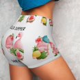 thumbnail image 4 of Balery Hello Summer Gnome Printed Workout Shorts for Women Seamless Scrunch Short Gym Yoga Running Sport Active Exercise Fitness Shorts-Small, 4 of 8