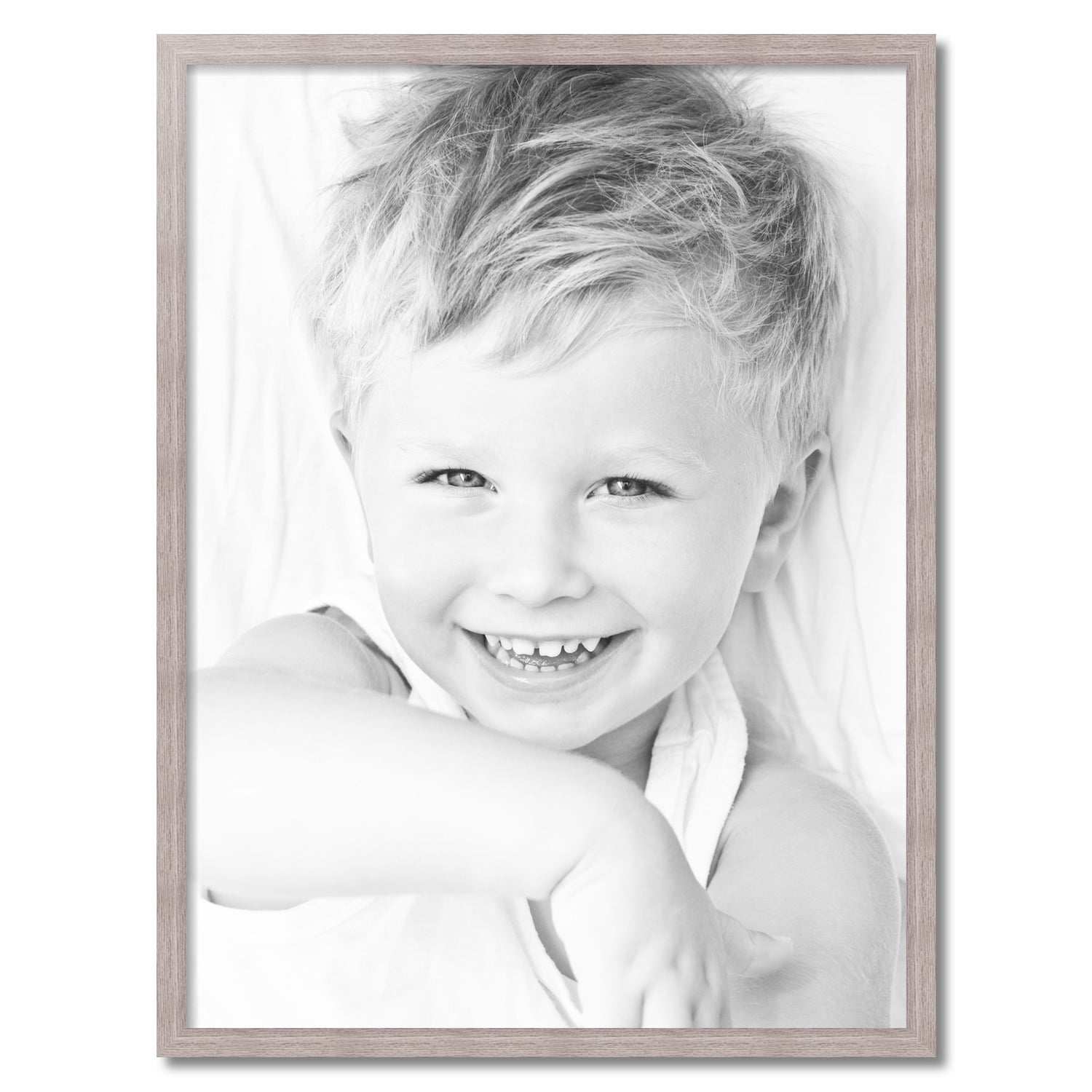 ArtToFrames 30x40 inch Gray Oak Picture Frame, Brown MDF Poster Frame (4300)