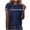 Blue Dark, variant on Women's Freedom Print Casual T-Shirt, Comfortable and Breathable Shirt for Famale, Gray Dark, L