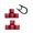 Red, variant on Threaded Keycaps Translucent WASD and Arrows Keys Keycap Enhances Functionality for Gaming and Keyboards Use