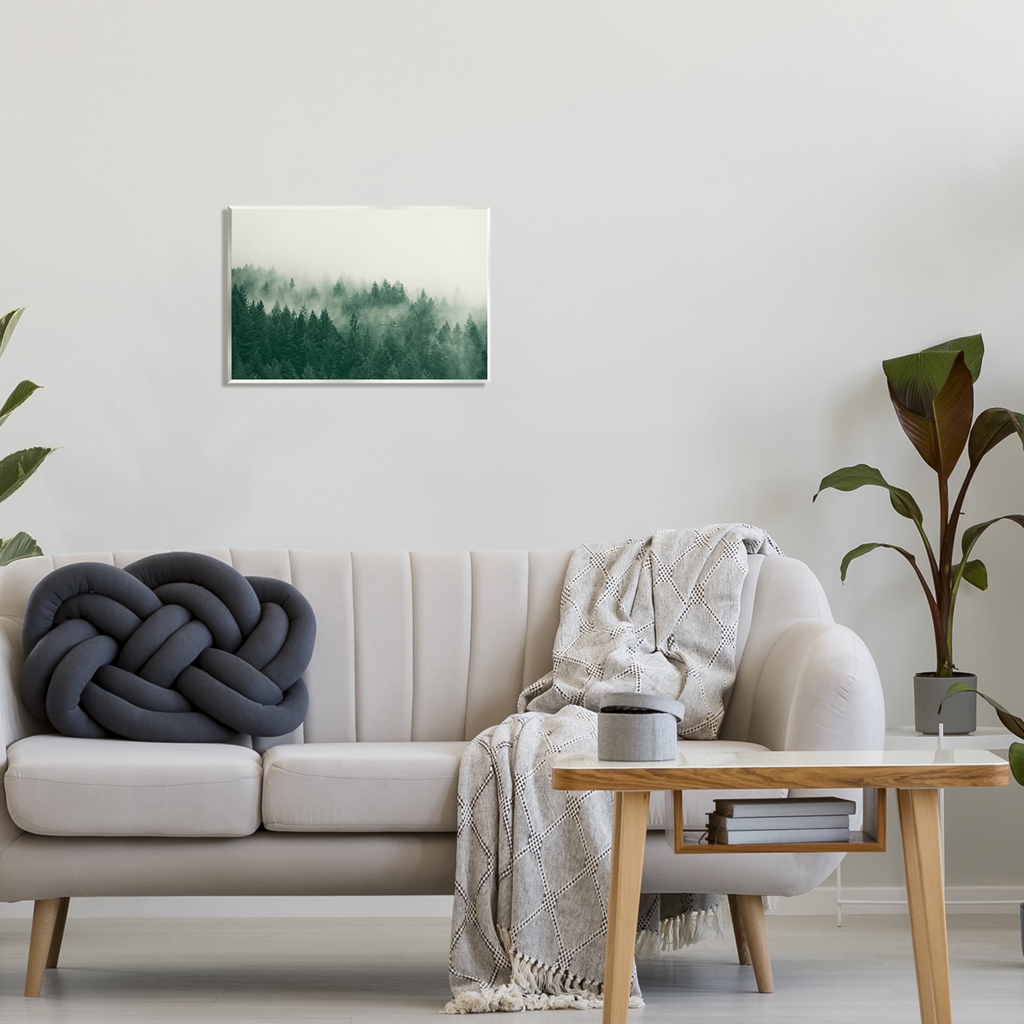 Stupell Misty Trees Woodland Forest Landscape Photography Wall Plaque Unframed Art Print Wall Art