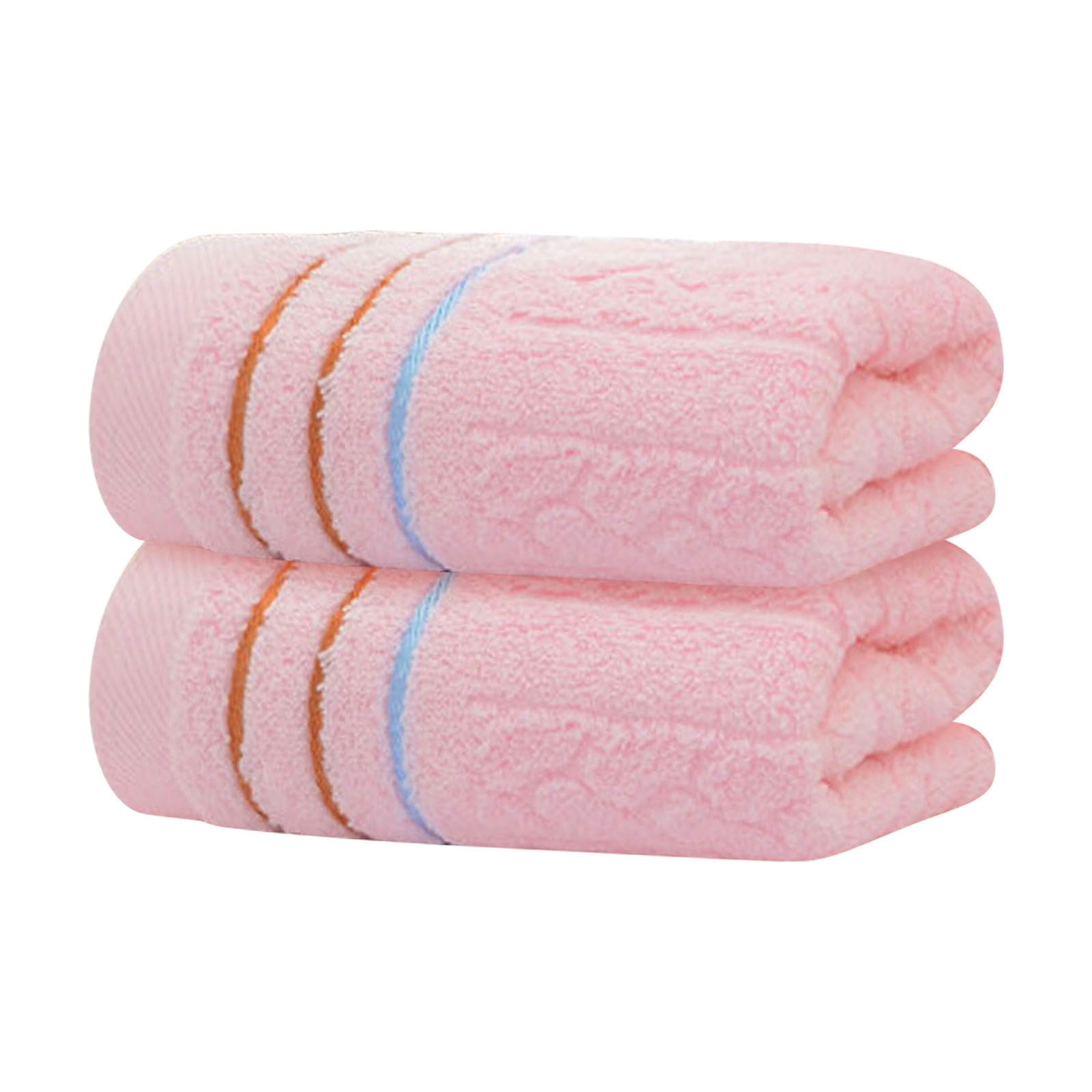 Cotton 2 Piece Bath Towel Set (Paradise Pink and Sunshine Yellow