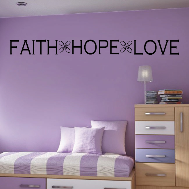 Faith Hope Love Wall Decal Vinyl Decal Car Decal Vd052 36