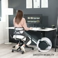 DRAGONN Ergonomic Kneeling Office Chair, White, Adjustable for Work