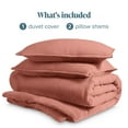thumbnail image 3 of Bare Home Washed Duvet Cover Set - Ultra-Soft - Premium 1800 Collection - 3 Piece - Queen, Dusty Rose, 3 of 8